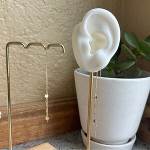 18K Real Gold Threader Earrings